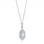 18k White Gold 18k White Gold Custom Diamond Pendant - Flat View -  103983 - Thumbnail