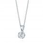 18k White Gold 18k White Gold Custom Diamond Pendant - Flat View -  104071 - Thumbnail