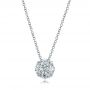  Platinum Platinum Custom Diamond Pendant - Three-Quarter View -  102238 - Thumbnail