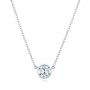  Platinum Platinum Custom Diamond Pendant - Three-Quarter View -  102524 - Thumbnail