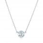 14k White Gold 14k White Gold Custom Diamond Pendant - Three-Quarter View -  102524 - Thumbnail