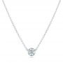 18k White Gold 18k White Gold Custom Diamond Pendant - Three-Quarter View -  102599 - Thumbnail