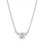 14k White Gold Custom Diamond Pendant - Three-Quarter View -  103019 - Thumbnail