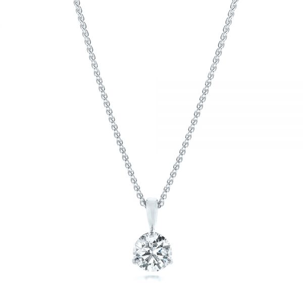  Platinum Platinum Custom Diamond Pendant - Three-Quarter View -  103232