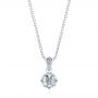  Platinum Platinum Custom Diamond Pendant - Three-Quarter View -  104071 - Thumbnail