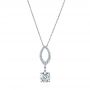 18k White Gold 18k White Gold Custom Diamond Pendant - Three-Quarter View -  105867 - Thumbnail