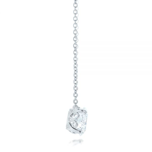 18k White Gold 18k White Gold Custom Diamond Pendant - Side View -  102838