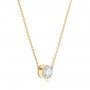 18k Yellow Gold Custom Diamond Pendant - Flat View -  102524 - Thumbnail