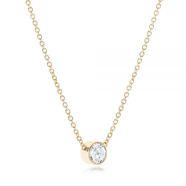 14k Yellow Gold 14k Yellow Gold Custom Diamond Pendant - Flat View - 102599