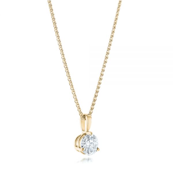 18k Yellow Gold 18k Yellow Gold Custom Diamond Pendant - Flat View - 103232