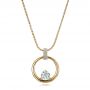 18k Yellow Gold 18k Yellow Gold Custom Diamond Pendant - Three-Quarter View -  100870 - Thumbnail