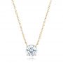 14k Yellow Gold 14k Yellow Gold Custom Diamond Pendant - Three-Quarter View -  102838 - Thumbnail