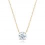 18k Yellow Gold 18k Yellow Gold Custom Diamond Pendant - Three-Quarter View -  102838 - Thumbnail