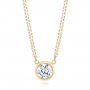 18k Yellow Gold 18k Yellow Gold Custom Diamond Pendant - Three-Quarter View -  103205 - Thumbnail