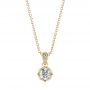 18k Yellow Gold 18k Yellow Gold Custom Diamond Pendant - Three-Quarter View -  104071 - Thumbnail