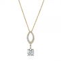 14k Yellow Gold 14k Yellow Gold Custom Diamond Pendant - Three-Quarter View -  105867 - Thumbnail