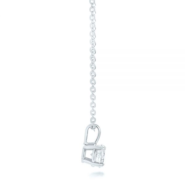  Platinum Platinum Custom Diamond Solitaire Pendant - Side View -  102443 - Thumbnail