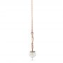 14k Rose Gold 14k Rose Gold Custom Diamond And Pearl Necklace - Side View -  102033 - Thumbnail
