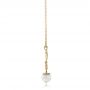 18k Yellow Gold 18k Yellow Gold Custom Diamond And Pearl Necklace - Side View -  102033 - Thumbnail