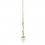 14k Yellow Gold 14k Yellow Gold Custom Diamond And Pearl Necklace - Side View -  102033 - Thumbnail