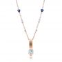 14k Rose Gold Custom Diamond And Tanzanite Pendant