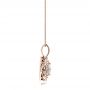 18k Rose Gold 18k Rose Gold Custom Double Halo Diamond Pendant - Side View -  101645 - Thumbnail