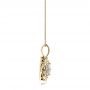 14k Yellow Gold 14k Yellow Gold Custom Double Halo Diamond Pendant - Side View -  101645 - Thumbnail