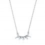 18k White Gold Custom Double Helix Pendant - Flat View -  105845 - Thumbnail