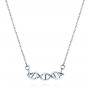 18k White Gold Custom Double Helix Pendant - Three-Quarter View -  105845 - Thumbnail