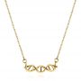 14k Yellow Gold 14k Yellow Gold Custom Double Helix Pendant - Three-Quarter View -  105845 - Thumbnail