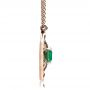 18k Rose Gold 18k Rose Gold Custom Emerald Pendant - Side View -  1447 - Thumbnail