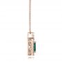 14k Rose Gold 14k Rose Gold Custom Emerald And Diamond Halo Pendant - Side View -  101244 - Thumbnail