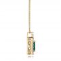 18k Yellow Gold 18k Yellow Gold Custom Emerald And Diamond Halo Pendant - Side View -  101244 - Thumbnail