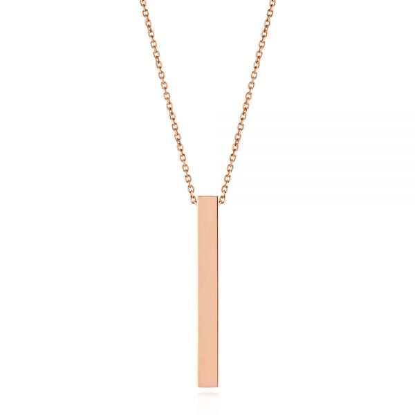 Custom Engravable Bar Necklace - Image