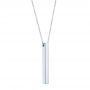  Platinum Platinum Custom Engravable Bar Necklace - Flat View -  105492 - Thumbnail