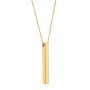 18k Yellow Gold 18k Yellow Gold Custom Engravable Bar Necklace - Flat View -  105492 - Thumbnail