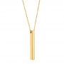 18k Yellow Gold 18k Yellow Gold Custom Engravable Bar Necklace - Flat View -  105492 - Thumbnail