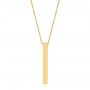 14k Yellow Gold 14k Yellow Gold Custom Engravable Bar Necklace - Three-Quarter View -  105492 - Thumbnail