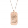 18k Rose Gold 18k Rose Gold Custom Engraved Pendant - Flat View -  102416 - Thumbnail