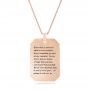 18k Rose Gold 18k Rose Gold Custom Engraved Pendant - Three-Quarter View -  102416 - Thumbnail