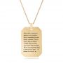 18k Yellow Gold 18k Yellow Gold Custom Engraved Pendant - Three-Quarter View -  102416 - Thumbnail