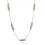 18k Rose Gold 18k Rose Gold Custom Diamond Necklace - Flat View -  101865 - Thumbnail