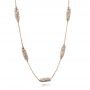 18k Rose Gold 18k Rose Gold Custom Diamond Necklace - Flat View -  101865 - Thumbnail