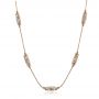 18k Rose Gold 18k Rose Gold Custom Diamond Necklace - Three-Quarter View -  101865 - Thumbnail