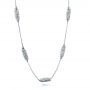 18k White Gold 18k White Gold Custom Diamond Necklace - Flat View -  101865 - Thumbnail