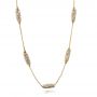 14k Yellow Gold Custom Diamond Necklace - Flat View -  101865 - Thumbnail