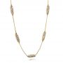 14k Yellow Gold Custom Diamond Necklace - Flat View -  101865 - Thumbnail