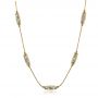 14k Yellow Gold Custom Diamond Necklace - Three-Quarter View -  101865 - Thumbnail