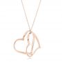 18k Rose Gold 18k Rose Gold Custom Hearts Pendant - Flat View -  102923 - Thumbnail