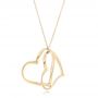 14k Yellow Gold 14k Yellow Gold Custom Hearts Pendant - Flat View -  102923 - Thumbnail